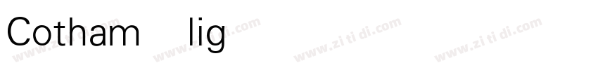 Cotham light字体转换